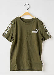 T-shirt vert PUMA pour garçon seconde vue