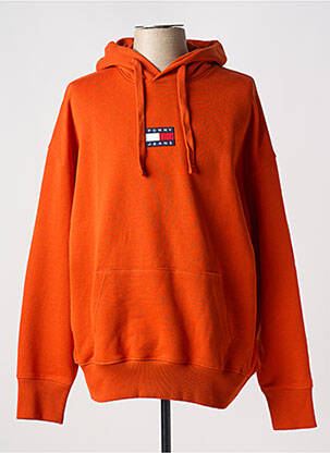 Sweat-shirt à capuche col rond orange TOMMY HILFIGER homme