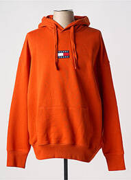 Sweat-shirt à capuche col rond orange TOMMY HILFIGER homme