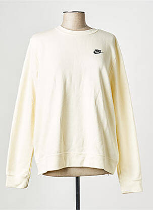 Sweat-shirt col rond blanc NIKE femme