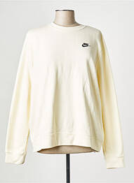 Sweat-shirt col rond blanc NIKE femme