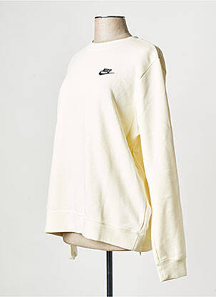Sweat-shirt col rond blanc NIKE femme