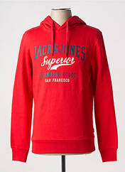 Sweat-shirt à capuche rouge JACK & JONES pour homme seconde vue