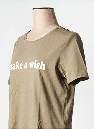 T-shirt col rond vert VERO MODA femme