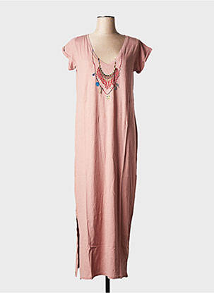 Robe longue rose LEON & HARPER pour femme
