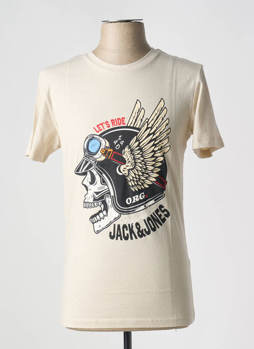 T-shirt beige JACK & JONES pour homme