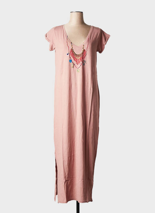 Robe longue rose LEON & HARPER pour femme