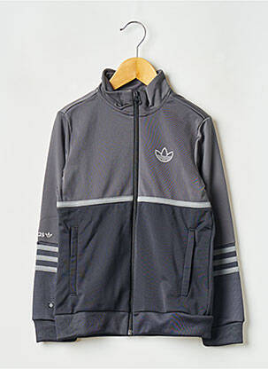 Veste casual col col montant gris ADIDAS enfant