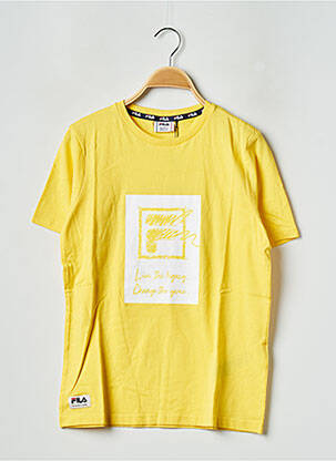 T-shirt col rond jaune FILA fille