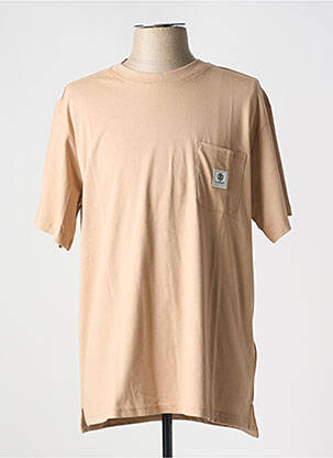 T-shirt col rond beige ELEMENT homme