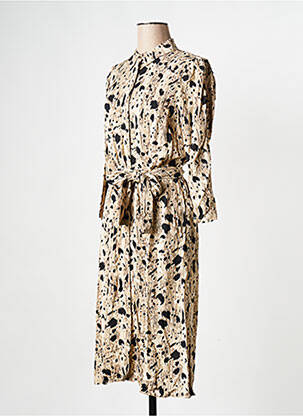 Robe mi-longue beige OBJECT femme