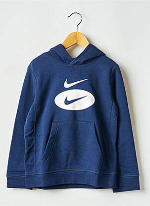 Sweat-shirt à capuche col rond bleu NIKE garçon