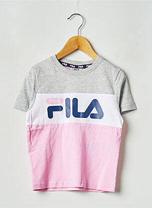 T-shirt col rond rose FILA enfant