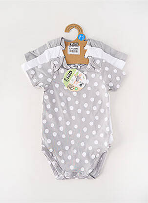Body lingerie col rond gris DIM enfant