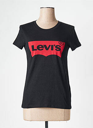 T-shirt col rond noir LEVI'S femme