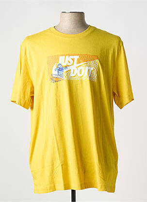T-shirt col rond jaune NIKE homme