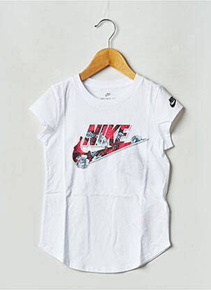 T-shirt col rond blanc NIKE fille