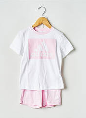 Ensemble short rose ADIDAS pour enfant seconde vue