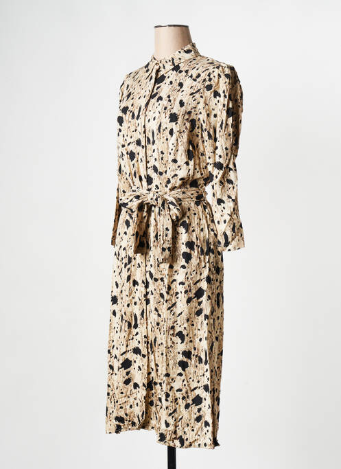 Robe mi-longue beige OBJECT pour femme