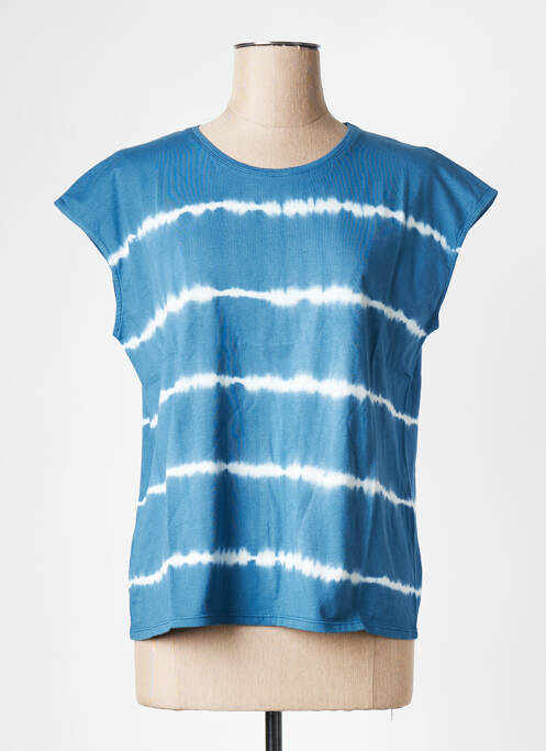 T-shirt bleu LA FEE MARABOUTEE pour femme