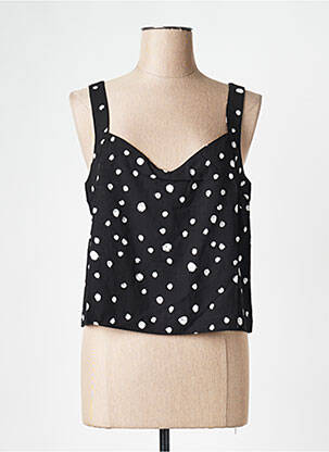 Top col v noir GRACE & MILA femme