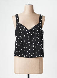 Top col v noir GRACE & MILA femme