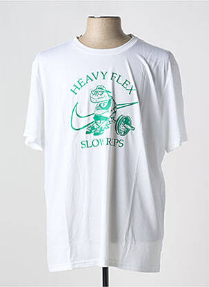 T-shirt col rond blanc NIKE homme