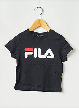 T-shirt col rond noir FILA enfant