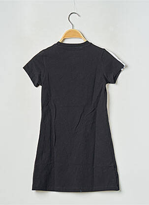 Robe courte col rond noir ADIDAS fille