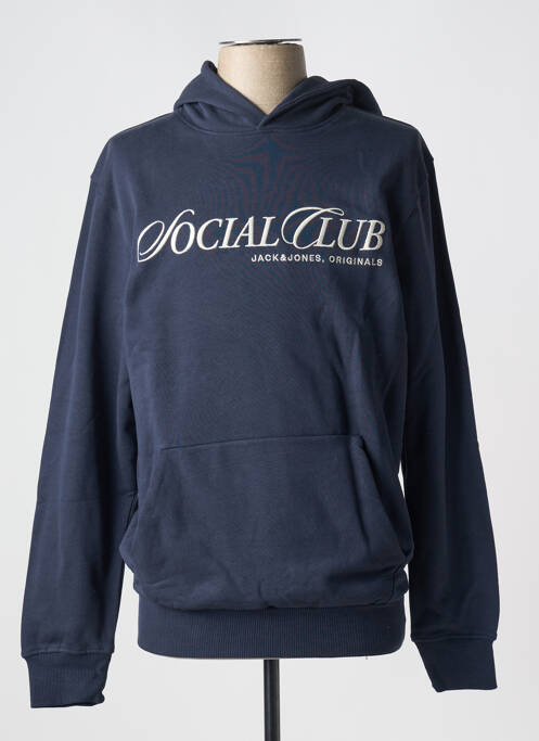 Sweat-shirt à capuche bleu JACK & JONES pour homme