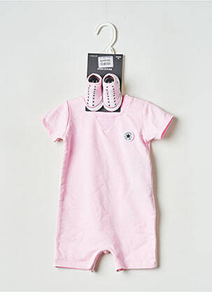 Combishort rose CONVERSE pour fille