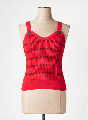 Débardeur col v rouge LA PETITE FRANCAISE femme