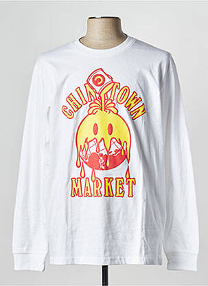 Sweat-shirt blanc CHINATOWN MARKET homme