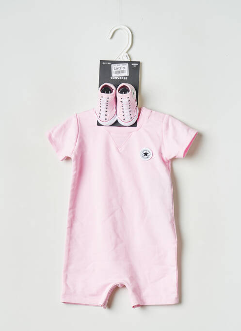 Combishort rose CONVERSE pour fille
