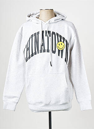 Sweat-shirt gris CHINATOWN MARKET pour homme