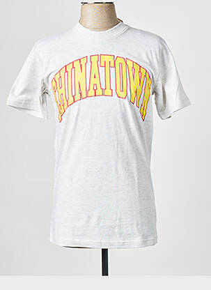 T-shirt gris CHINATOWN MARKET pour homme