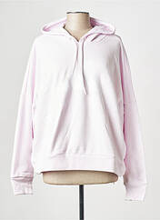 Sweat-shirt à capuche rose ADIDAS pour femme seconde vue