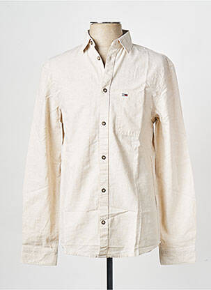 Chemise manches longues beige TOMMY HILFIGER homme
