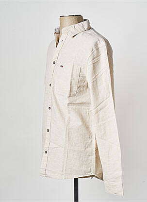 Chemise manches longues beige TOMMY HILFIGER homme