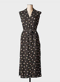 Robe longue col v noir BILLABONG femme