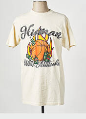 T-shirt beige HUMAN WITH ATTITUDE pour homme seconde vue