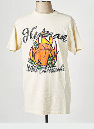 T-shirt beige HUMAN WITH ATTITUDE pour homme