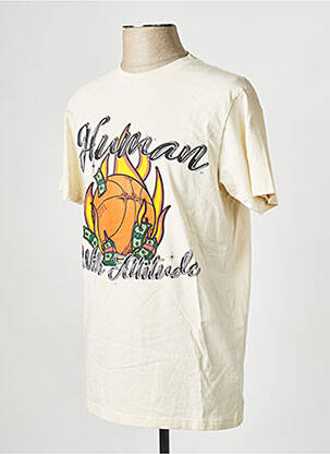 T-shirt beige HUMAN WITH ATTITUDE homme