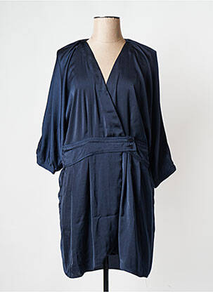 Robe courte col v bleu SEE U SOON femme
