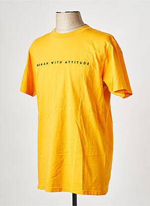 T-shirt orange HUMAN WITH ATTITUDE homme