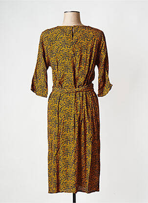 Robe courte col rond marron LA FEE MARABOUTEE femme