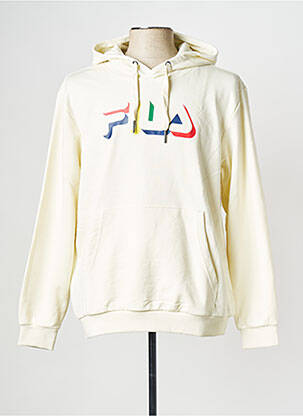 Sweat-shirt à capuche col rond beige FILA homme
