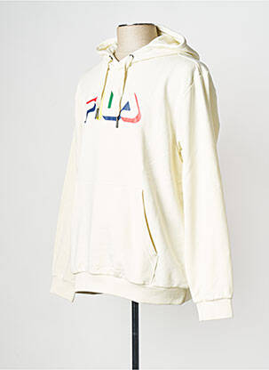 Sweat-shirt à capuche col rond beige FILA homme