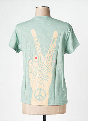 T-shirt col rond vert WILD femme
