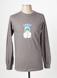 T-shirt gris RIPNDIP homme
